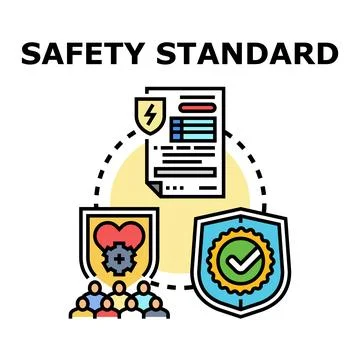Safety standard system ensuring quality protection Stock Illustration