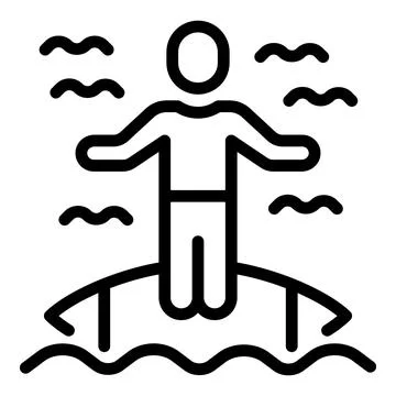 Safety surf icon outline vector. Water life Stock Illustration