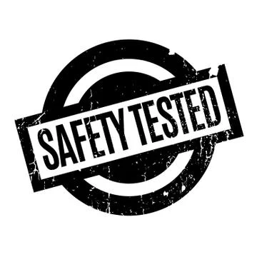 Safety Tested rubber stamp Stock Illustration