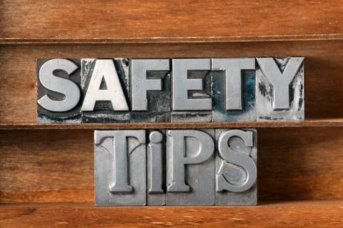 Safety tips tray Stock Photos