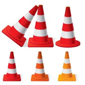 Safety traffic cones Stock Illustration