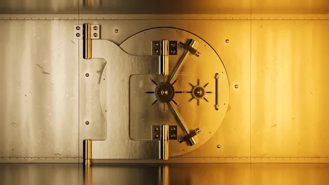 Safety Vault. Bank Luxury Wealth Money Locker Stock Footage