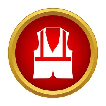 Safety vest icon representing worker protection and security Stock Illustration