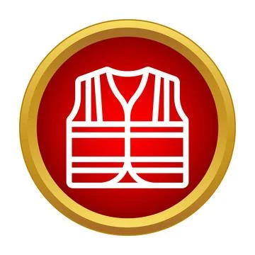 Safety vest icon representing worker protection and visibility Stock Illustration