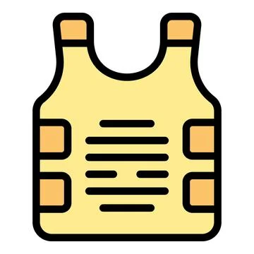 Safety vest icon vector flat Stock Illustration