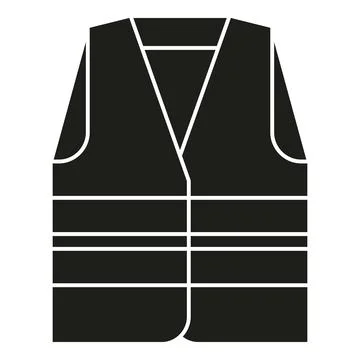 Safety vest protecting worker on construction site icon Stock Illustration