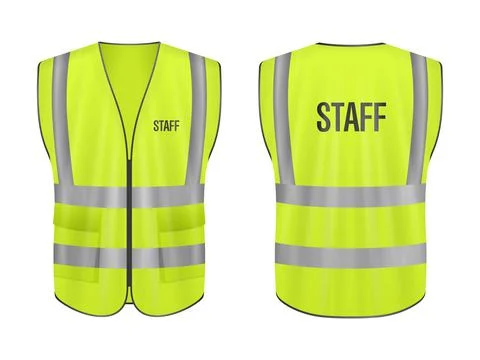 Safety vest staff set Stock Illustration