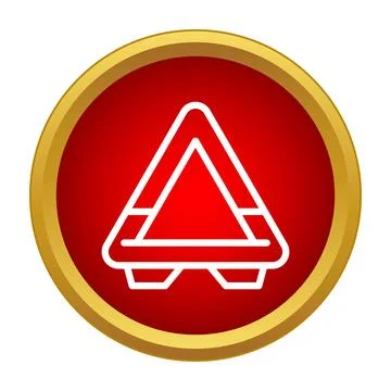 Safety warning triangle breakdown emergency icon Stock Illustration