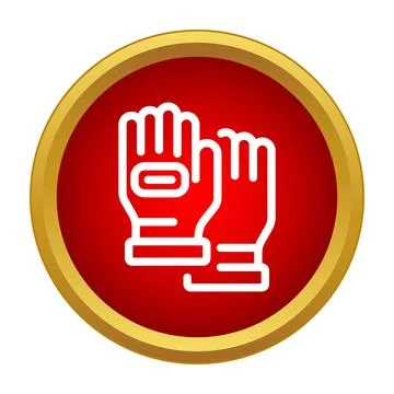 Safety work gloves icon protecting worker hands Stock Illustration