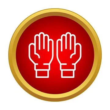 Safety work gloves icon representing protection Stock Illustration