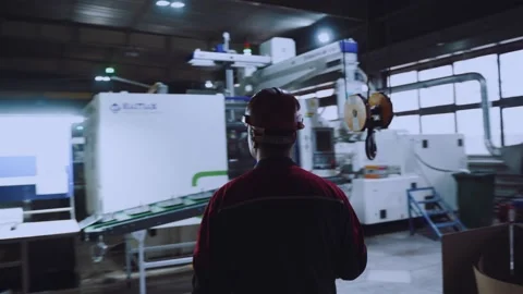 Safety at work, walking under the crane Stock Footage 166271464