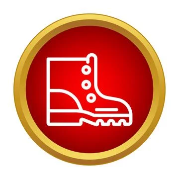Safety worker boot icon simple style Stock Illustration