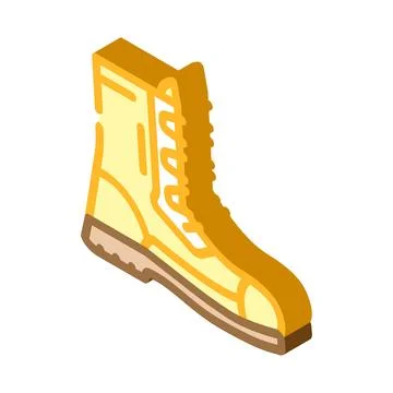 Safety worker boot isometric icon design Stock Illustration