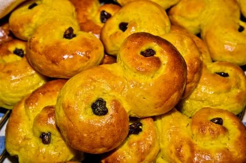 Saffron buns Stock Photos