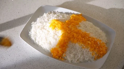 Saffron Cooked Rice Video stock 93767937