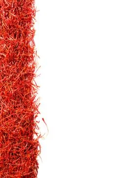 Saffron crocus threads isolated on white Stock Photos