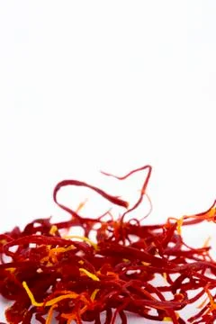 Saffron isolated on white background Stock Photos