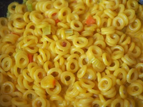 Saffron ring pasta Stock Photos