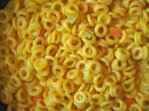 Saffron ring pasta Stock Photos