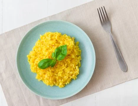 Saffron risotto Stock Photos