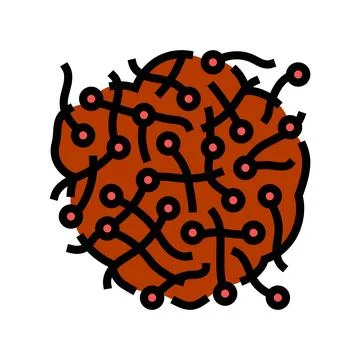 Saffron threads ayurvedic herb color icon vector illustration Illustrazione stock