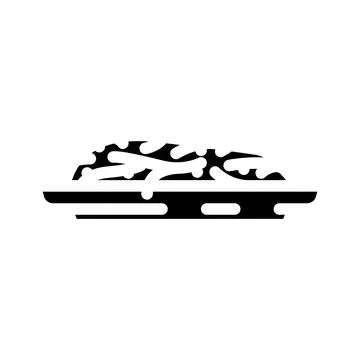 Saffron threads ayurvedic herb glyph icon vector illustration Illustrazione stock