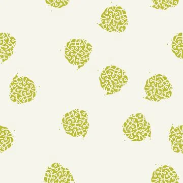 Saffron threads ayurvedic herb glyph seamless pattern Stock Illustration