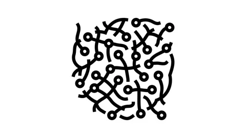 Saffron threads ayurvedic herb line icon animation Stock Footage 326127441