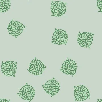 Saffron threads ayurvedic herb line seamless pattern Stock Illustration