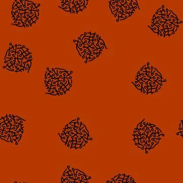 Saffron threads ayurvedic herb vector seamless pattern Stock Illustration