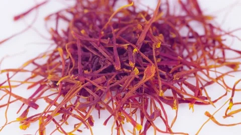 Saffron Threads Center Rotate Video stock 131559321