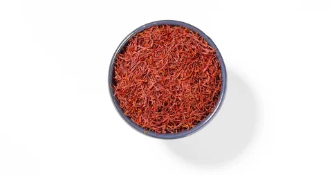 Safran threads spice seamless loop Stock Footage 100298133