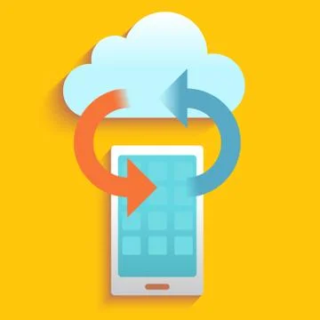 Safty data from smartphone Stock Illustration