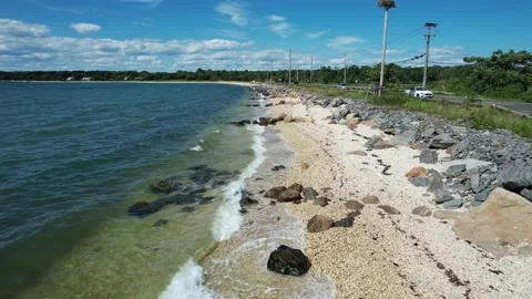 SagBeachLowAltitude Stock Footage 202346461