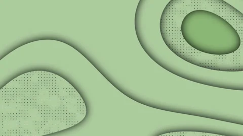 Sage abstract background layered paper cut modern green dots pattern Stock Footage 324926806