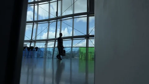 The Sage Gateshead Dolly out shot as man walks past. Stock Footage 122280153