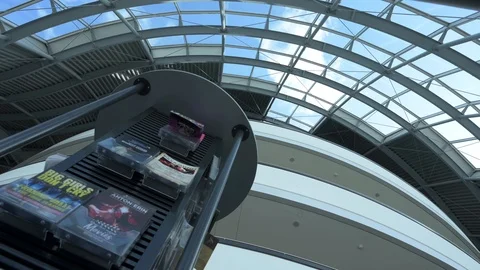 The sage Gateshead low angle rotation short pan up at glass roof. Stock Footage 122280123