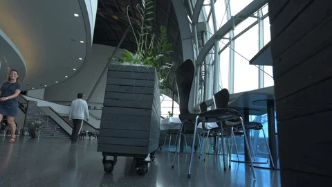 The Sage Gateshead slide across floor low level Stock Footage 122280366