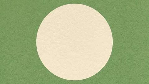 Sage green paper texture background with light cream circle and copy space .. Stock Illustration