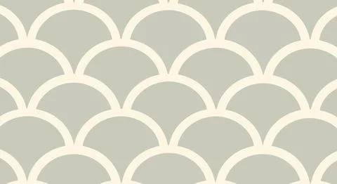 Sage green scallop pattern background Stockillustratie