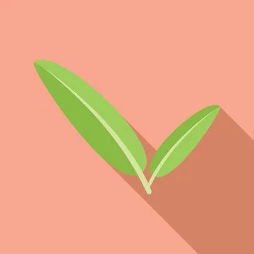 Sage mint icon flat vector. Herb plant Illustrazione stock