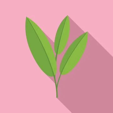 Sage plant icon flat vector. Herb leaf Illustrazione stock