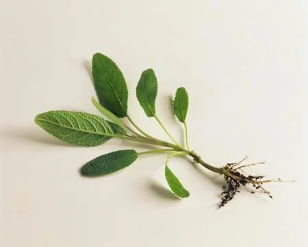 Sage with roots Stock Photos
