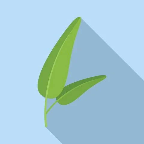 Sage tea icon flat vector. Mint witch Stock Illustration