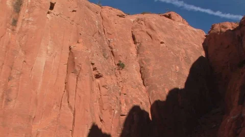 Sagebrush on Wingate Cliffs at Red Rock Park in Gallup, New Mexico USA Video stock 103551033