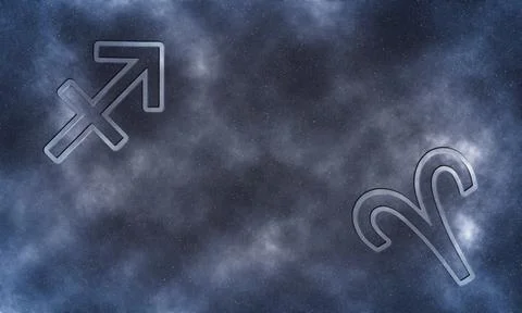 Sagittarius and Aries Compatibility Stock Illustration