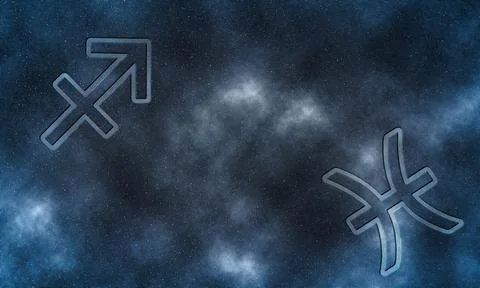 Sagittarius and Pisces Compatibility Stock Illustration