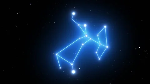 Sagittarius Constellation on a Beautiful Starry Night Background Stock Footage 67389094