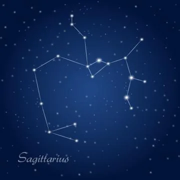 Sagittarius constellation Stock Illustration