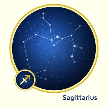 Sagittarius constellation Stock Illustration